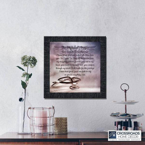 Doctor Gifts, Gifts for Medical School Graduation, Doctor Thank You Gift, Gifts for Doctors Office, Medical Doctor Gifts for Women or Doctor Gifts for Men, A Physician Prayer Framed Poem, 6436