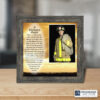 Firefighter prayer photo frame with A Fireman's Prayer on a golden sunset sky and a 4x6 photo opening by Crossroads Home Decor