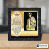 Firefighter prayer photo frame with A Fireman's Prayer on a golden sunset sky and a 4x6 photo opening by Crossroads Home Decor