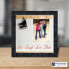 Ice skating picture frame with Live Laugh Love Skate and a 4x6 photo opening by Crossroads Home Decor