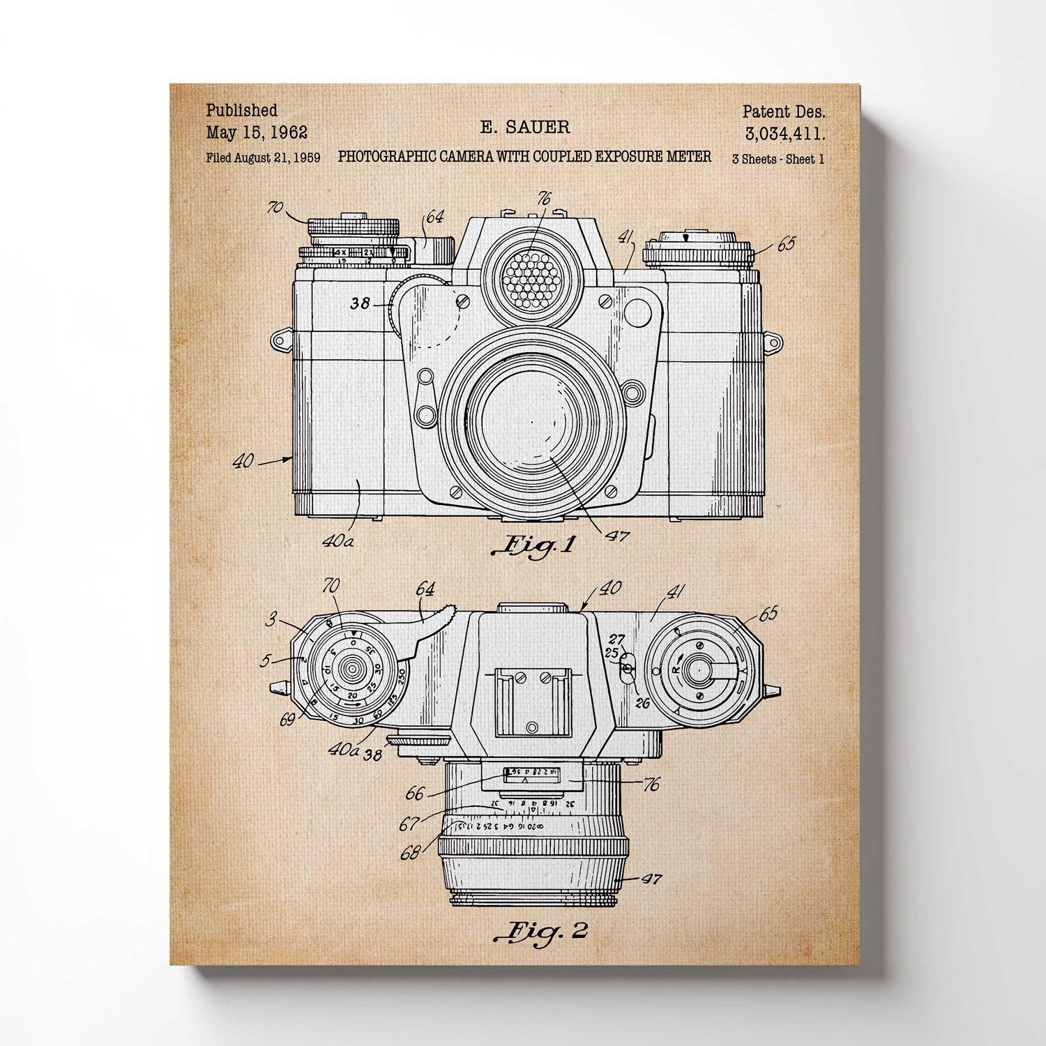 Photographer Gifts Canvas Print, Camera Decor, Ready To Hang for Living Room Home Wall Decor, C2311