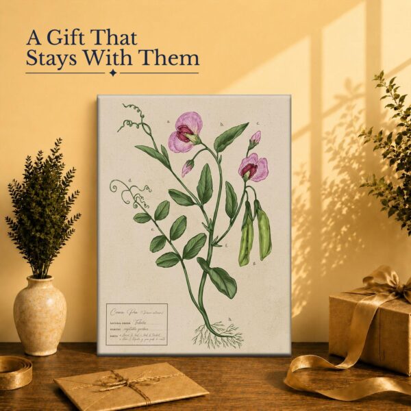 Garden Pea canvas print - gift for gardeners and plant lovers