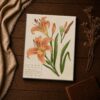 Day lily bloom close-up - orange botanical wall art detail