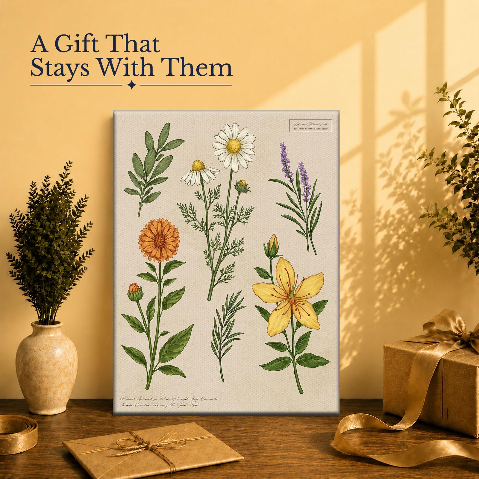 Medicinal Herbs botanical print - gift for home cooks and herb gardeners