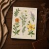 Sage, chamomile, and lavender close-up - medicinal herbs wall art detail