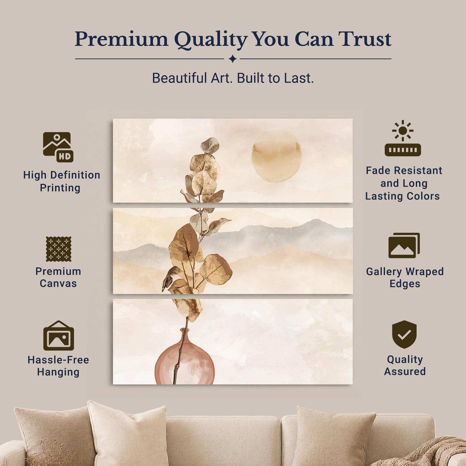 Eucalyptus at Sunrise canvas print - gallery wrapped and floating frame styles
