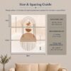 Rising Sun Arch canvas wall art displayed in a boho living room