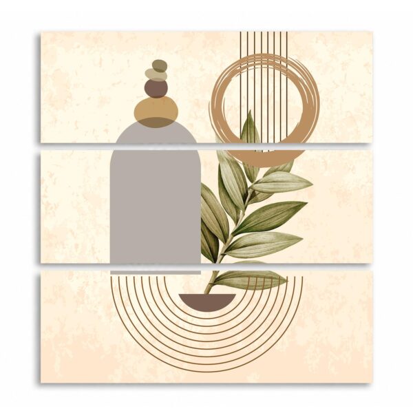 Balance stones canvas wall art - Balance Stones and Olive Branch by Crossroads Home Decor