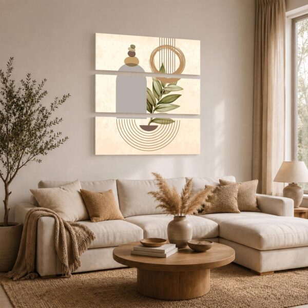 Balance Stones and Olive Branch gift - canvas print for a zen or boho home