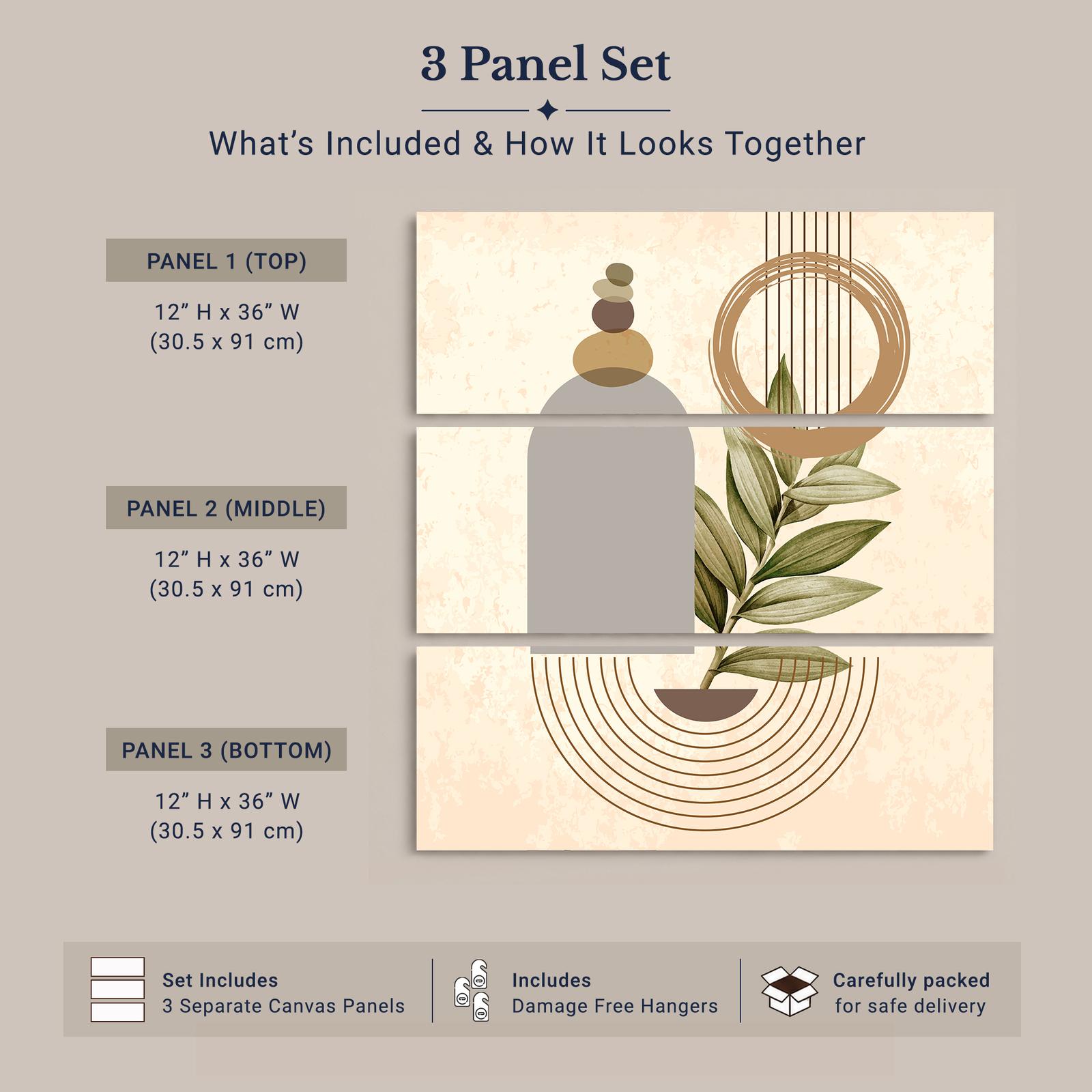 Balance Stones and Olive Branch canvas print - zen balance stones wall art