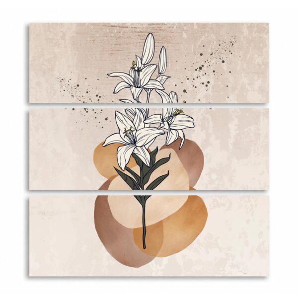 White lily canvas wall art - White Lilies in Bloom by Crossroads Home Decor