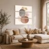 Terracotta Orbits gift - canvas print for a boho home or new apartment