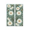 Folk Daisy Panels canvas print - Boho Daisy Canvas Wall Art Set of 2 by Crossroads Home Decor