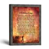 Firehouse Prayer framed print, firefighter crew tribute by Crossroads Home Decor