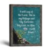 Psalm 91 Framed Print - Psalm 91:2 Scripture by Crossroads Home Decor