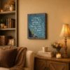 Psalm 91 framed wall art displayed in a hallway