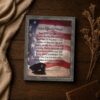Policeman's Prayer framed print - police prayer wall art closeup