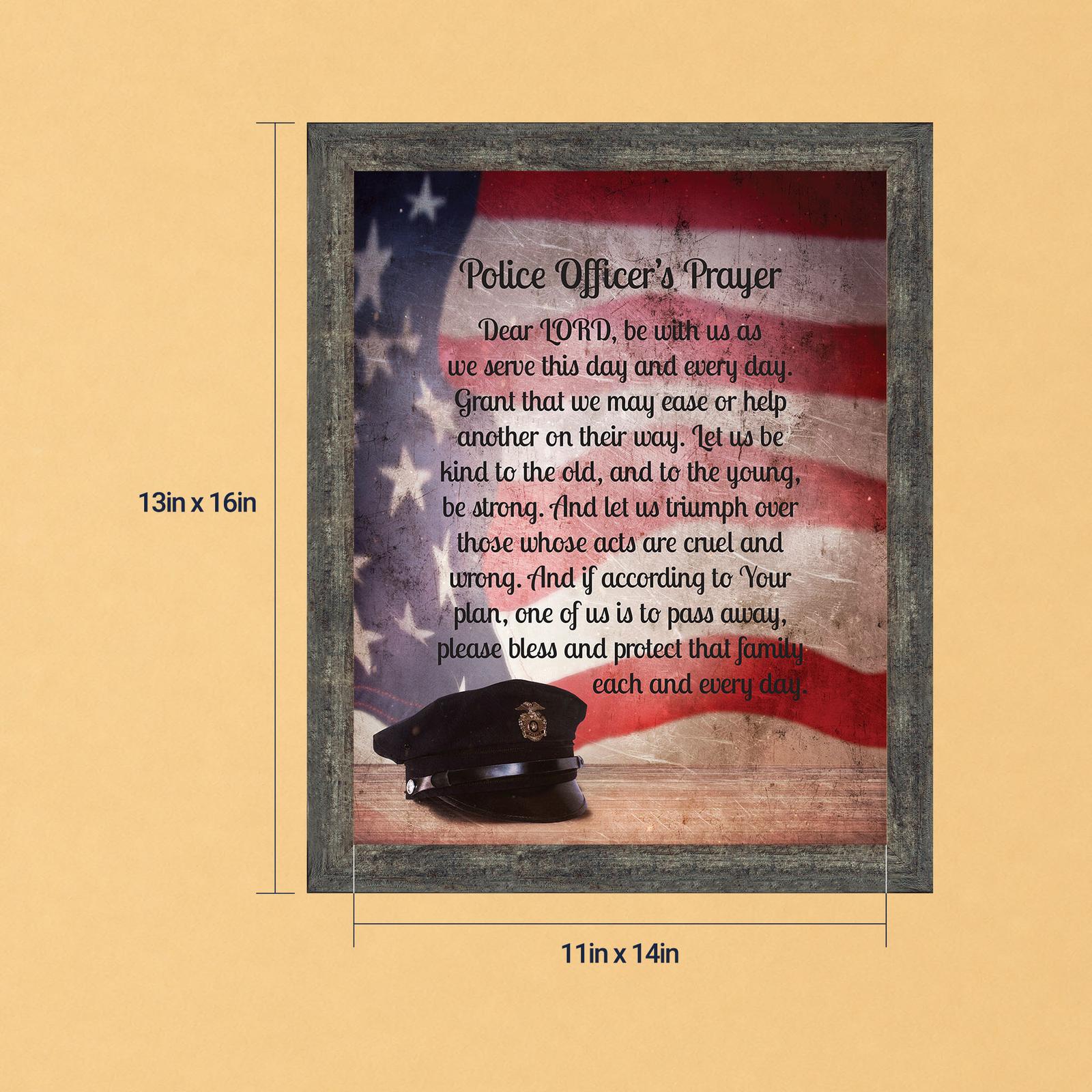 Police prayer wall art by Crossroads Home Decor