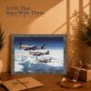 2113BW-2 P-51 Mustang gift - framed print for a veteran or pilot