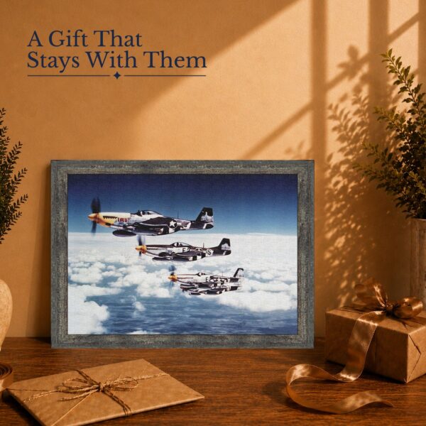 P-51 Mustang gift - framed print for a veteran or pilot