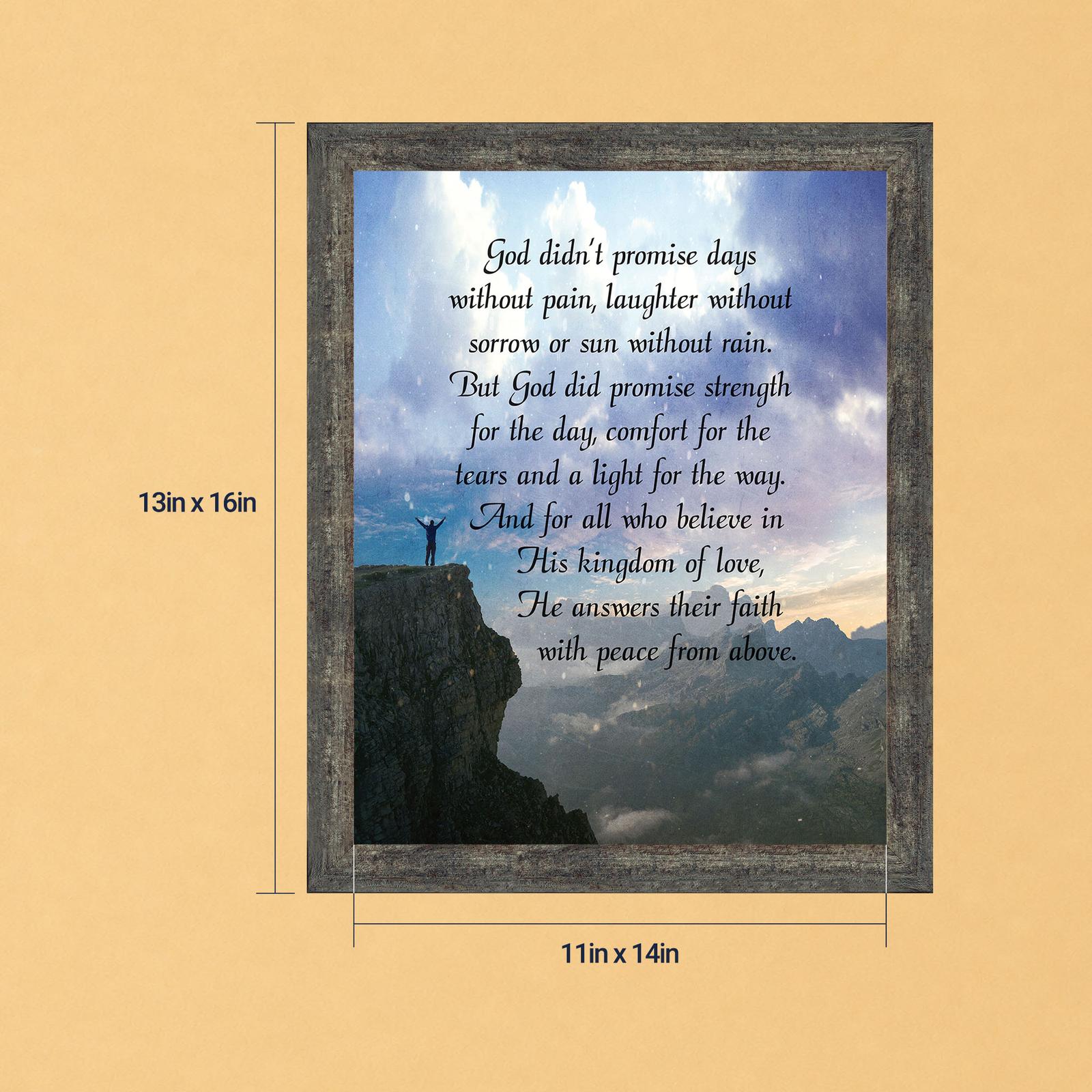God Didn't Promise wall art - God Didn't Promise Days Without Pain by Crossroads Home Decor
