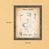 Vintage bathroom patent print - three US patents in one 11x14 frame by Crossroads Home Decor