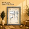 Barbershop gift - hair dryer patent framed for a barber or stylist