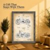Motorcycle gift - patent print framed for a dad, husband, or rider