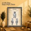 Sci-fi gift - creature patent print framed for a collector