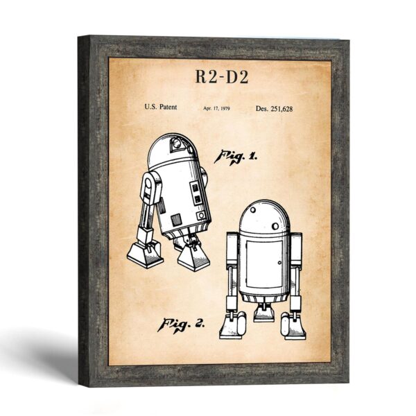 Robot patent print wall art - 1979 design blueprint by Crossroads Home Decor