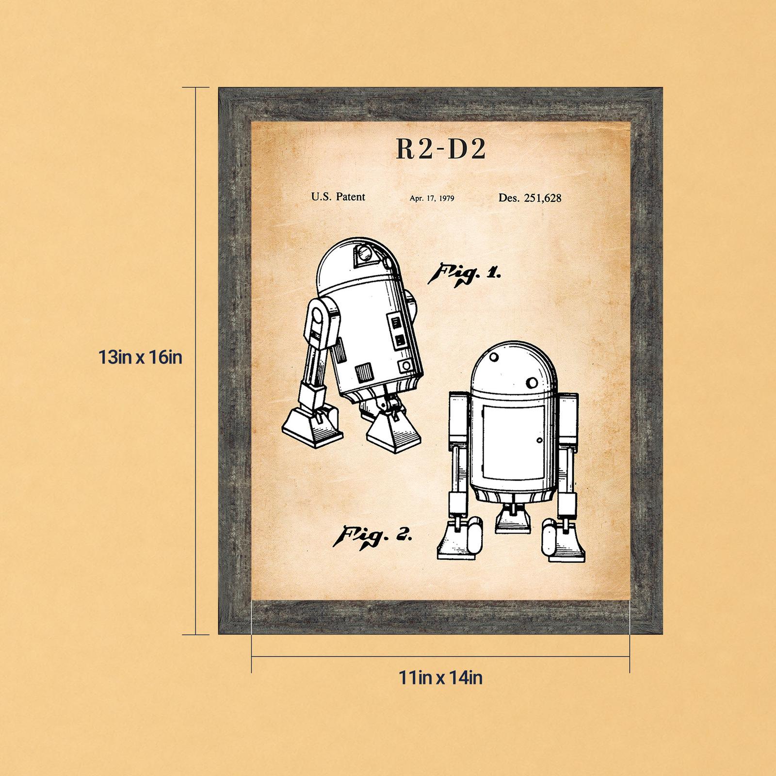 Robot patent print wall art - 1979 design blueprint by Crossroads Home Decor