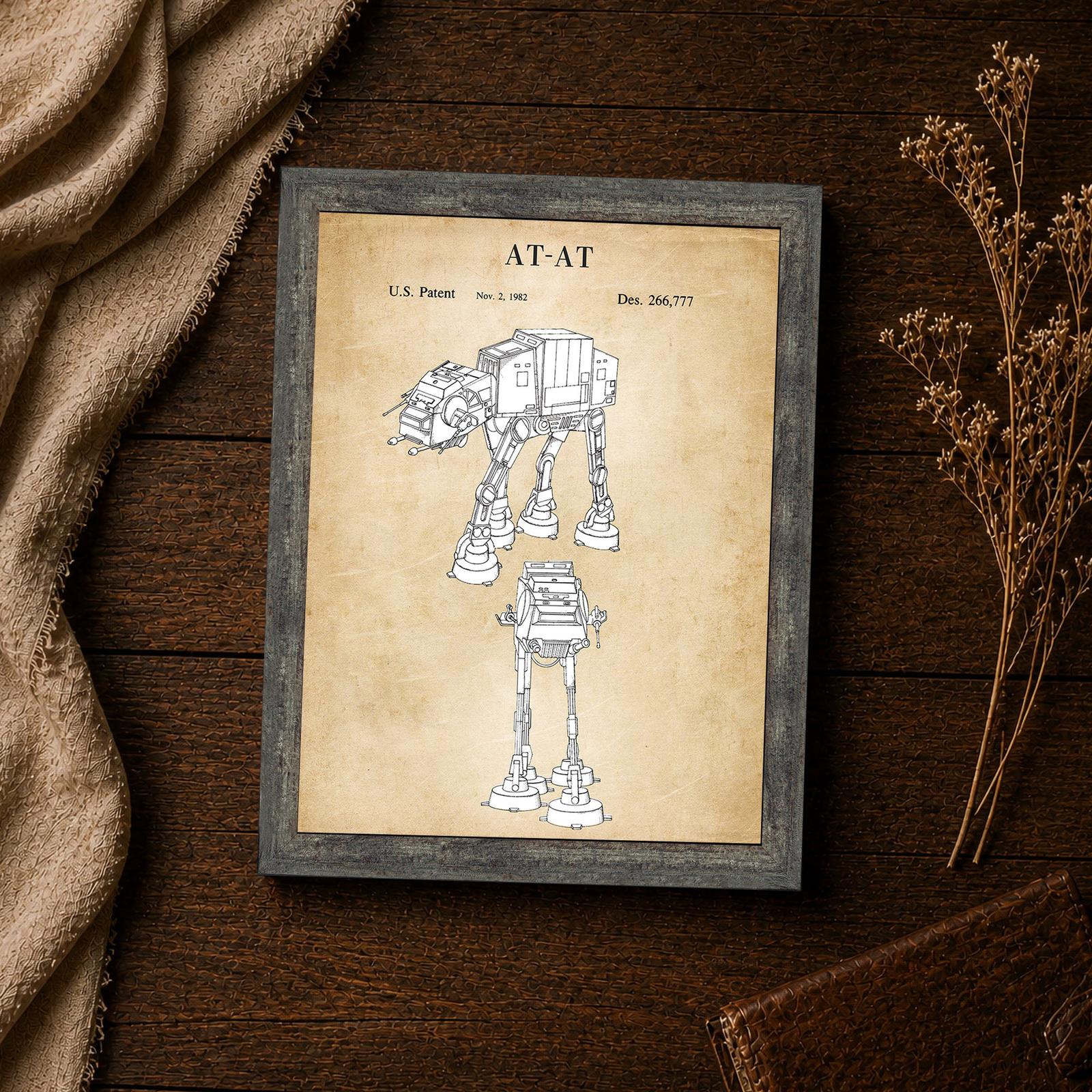 Patent number and issue date close-up on the walker patent print