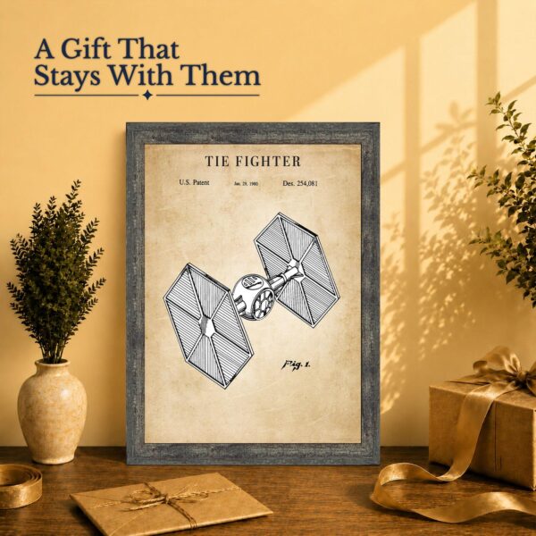 this framed patent print gift - framed wall art for a vintage design fan