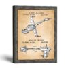 Sci fi spacecraft patent print, two designs on one sheet, by Crossroads Home Decor