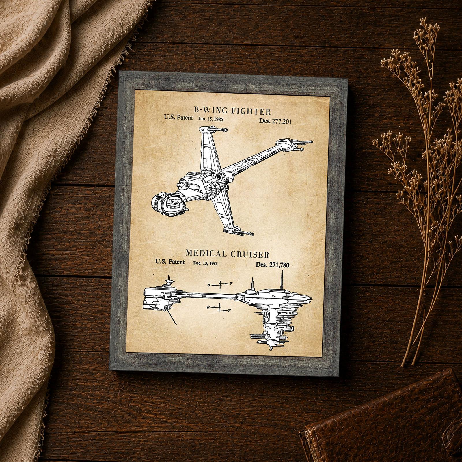 Patent numbers and issue dates close-up on the this framed patent print