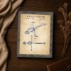 Patent number and issue date close-up on the this framed patent print