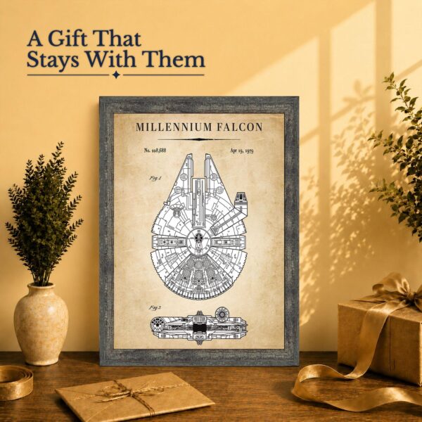 this framed patent print gift - framed wall art for a vintage design fan