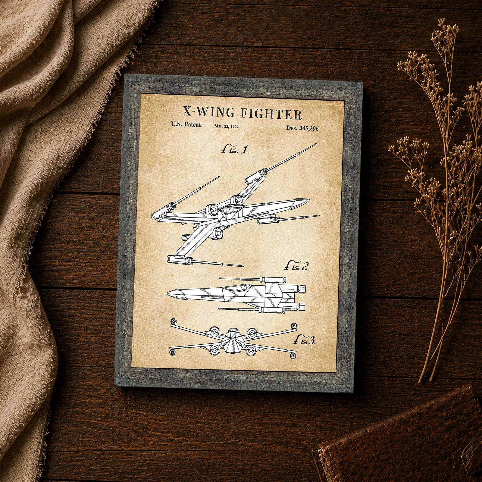 Patent number and issue date close-up on the this framed patent print