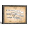 Winchester rifle patent print, 1866 lever-action design, by Crossroads Home Decor