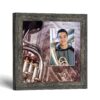 Baritone horn picture frame with photo opening by Crossroads Home Decor