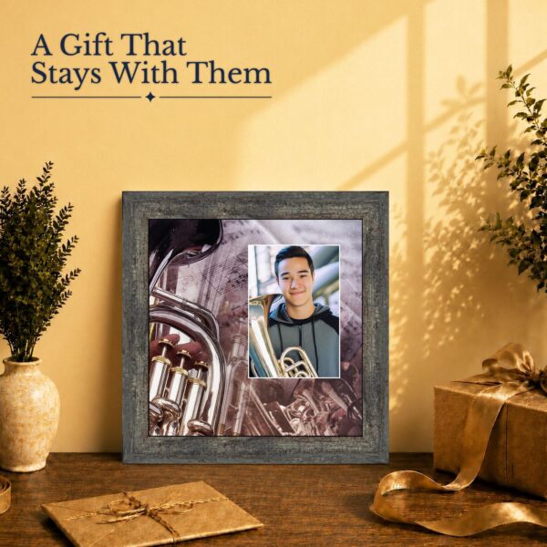 Baritone framed print gift for a marching band senior