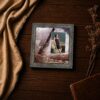 Close-up of the bassoon and sheet music in this framed print