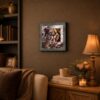Cello framed print displayed in a music studio