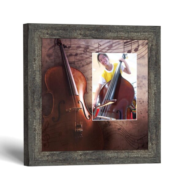 Double bass picture frame with photo opening by Crossroads Home Decor