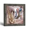 Saxophone picture frame with photo opening by Crossroads Home Decor