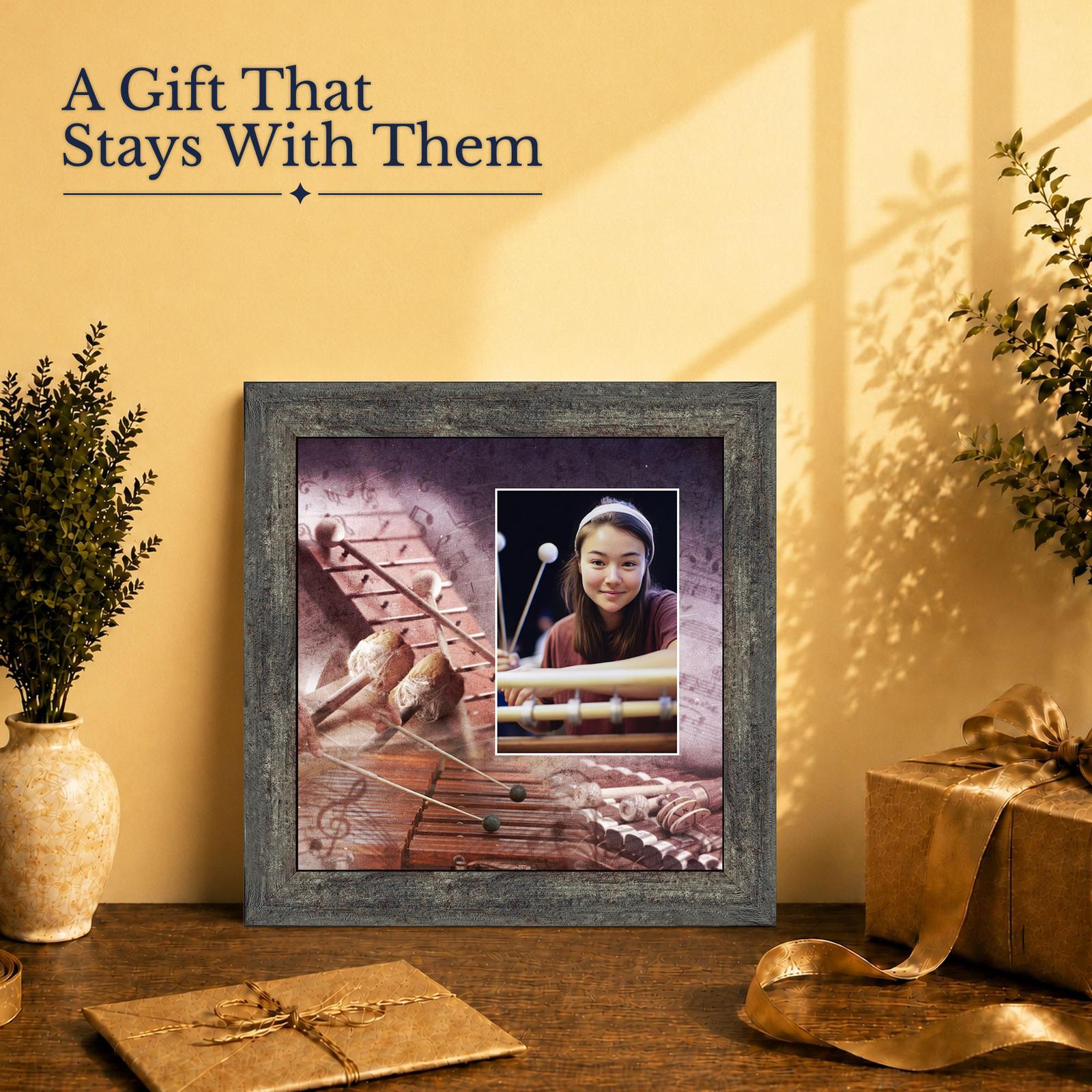 Mallets framed print gift for a marimba or mallet player