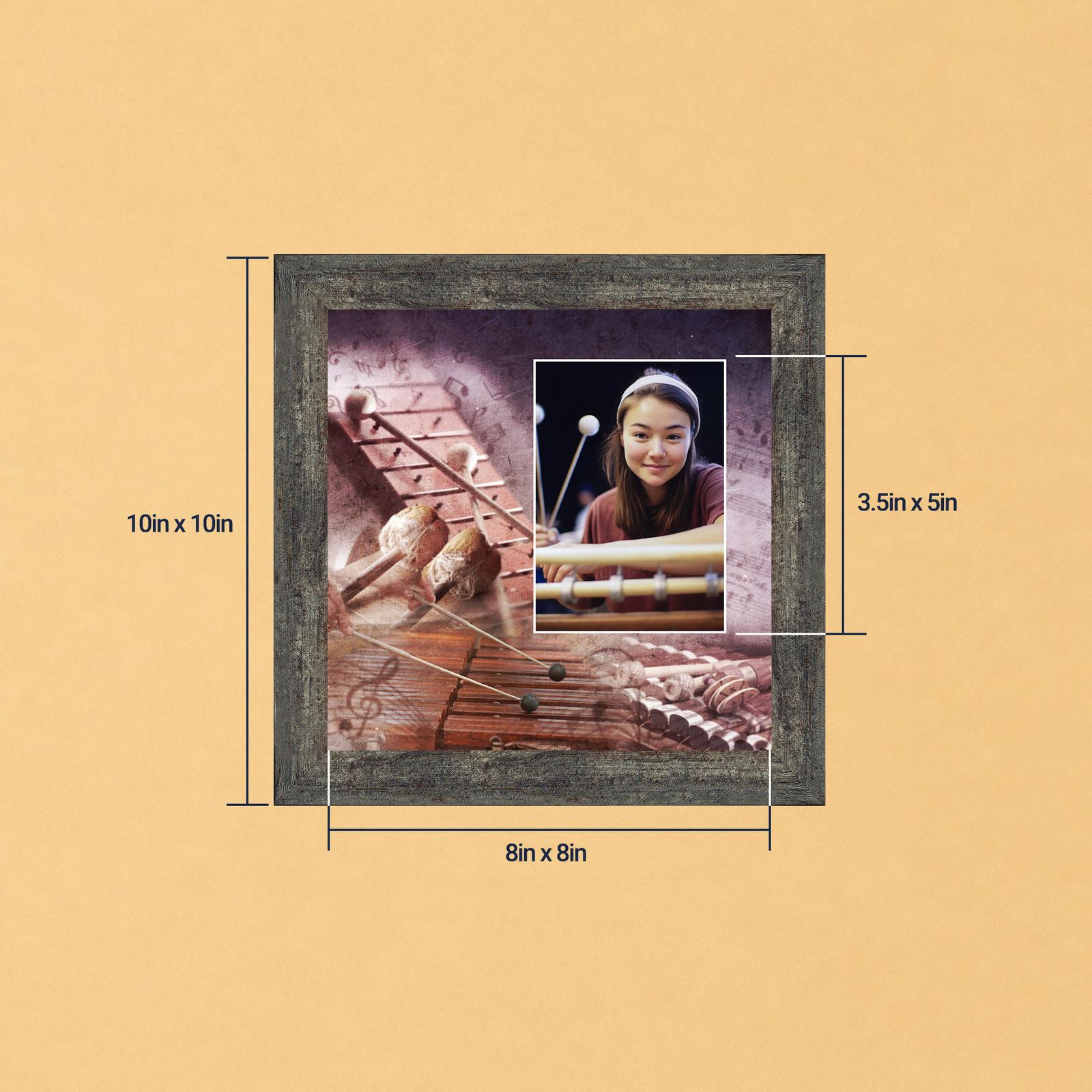 Percussion picture frame with photo opening by Crossroads Home Decor