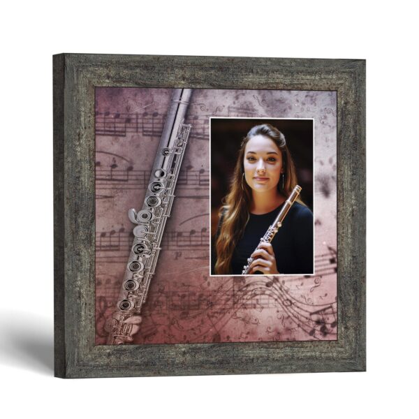 Flute player picture frame with photo opening by Crossroads Home Decor