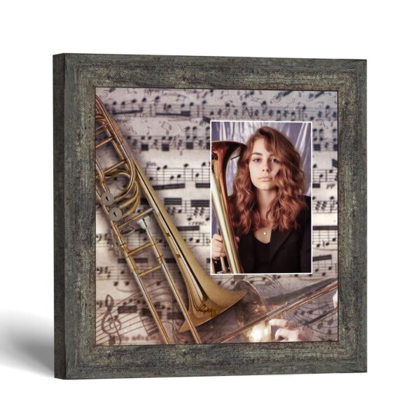 Trombone picture frame - Marching Band Photo Keepsake by Crossroads Home Decor