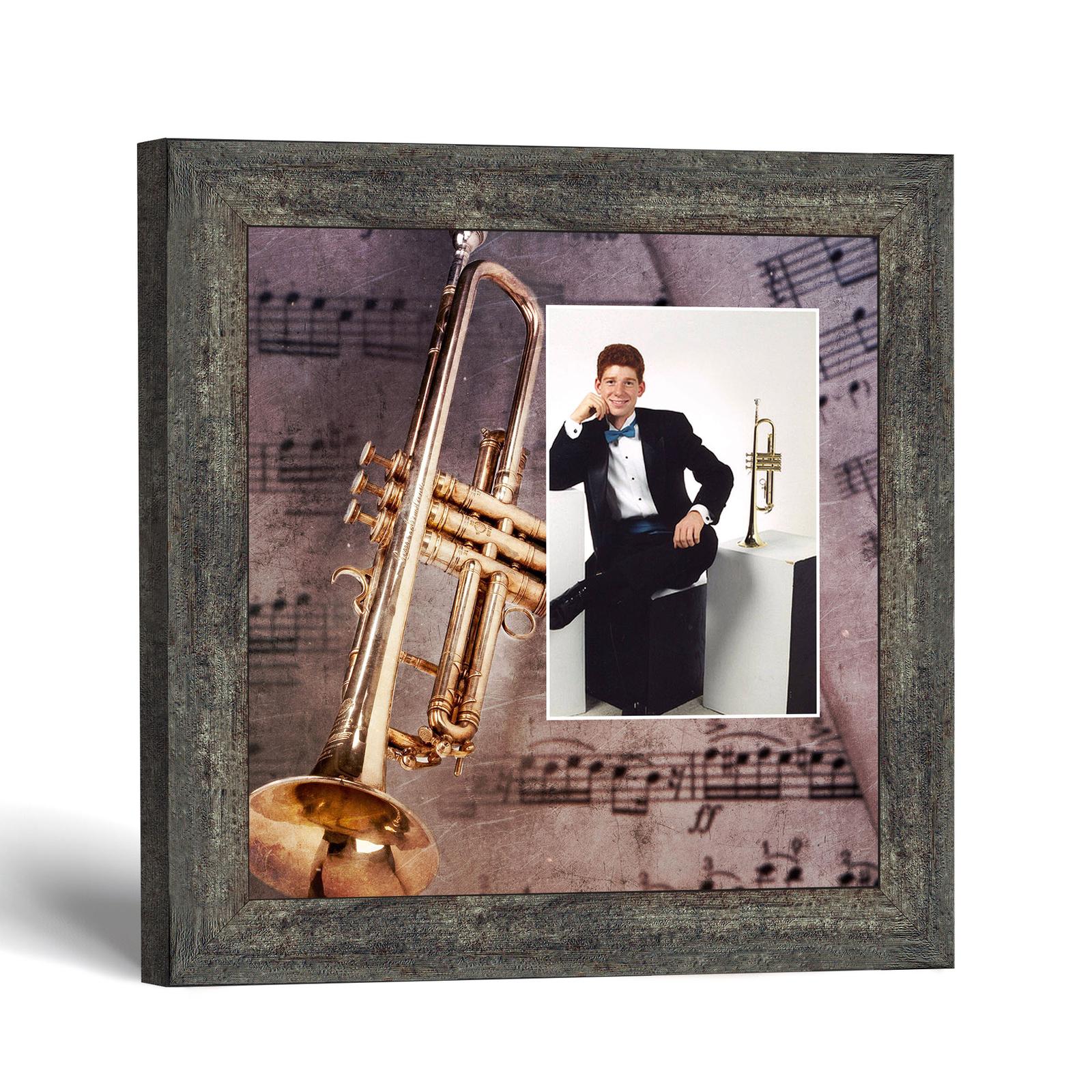 Trumpet Player picture frame - Marching Band Photo Keepsake by Crossroads Home Decor
